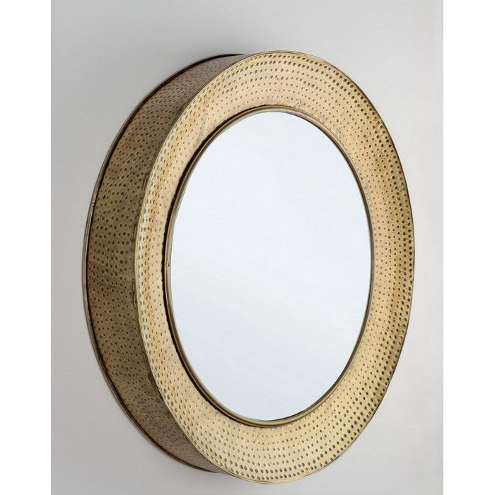 Specchio da parete tondo in acciaio 80 cm - Adara - BIZZOTTO - 63738846085498