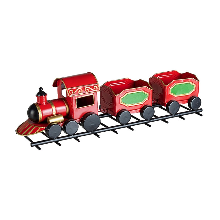 Decorazione natalizia trenino rosso in metallo - Coltish