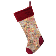 Decorazione natalizia calza in tessuto rosso - Kaleido