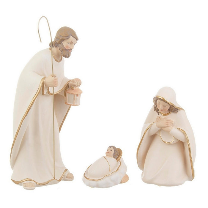 Natività con 3 statuette 25 cm bianco - Celestial