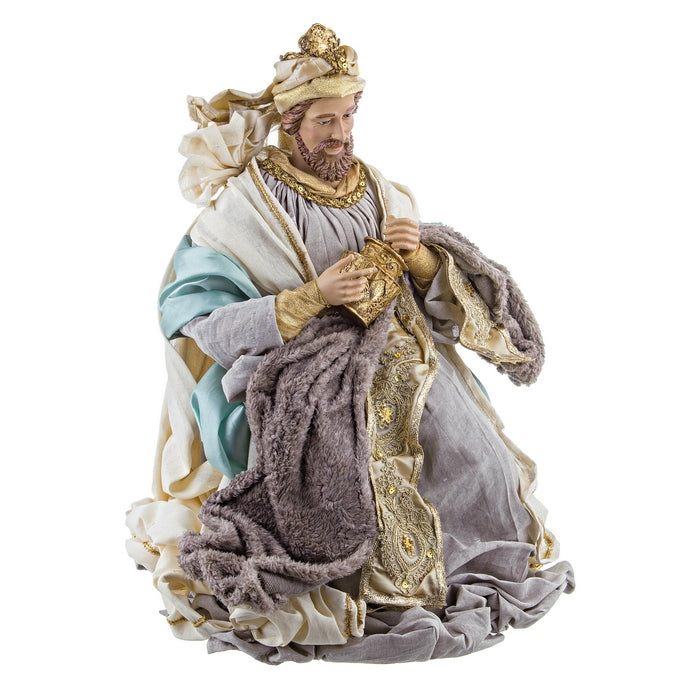 Statua per presepe Re Magio seduto 58 cm