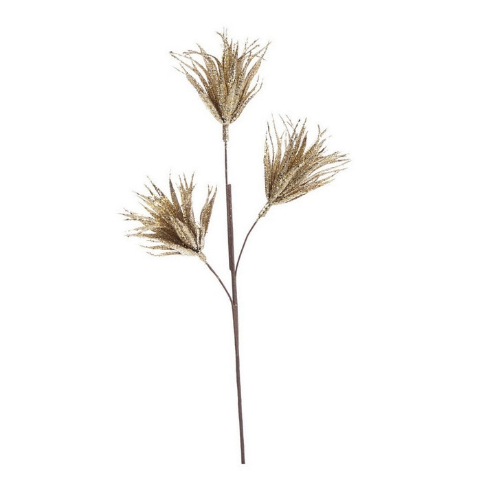 Ramo artificiale con 3 fiori per decorazione champagne 56 cm - Milly