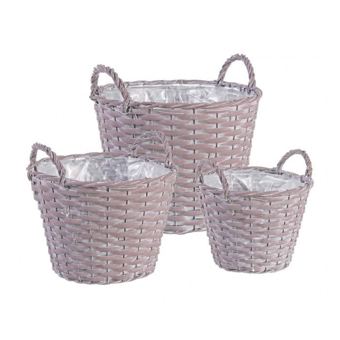 Vaso tondo in legno con 2 manici rosa - Audrey - BIZZOTTO - 34264339415256