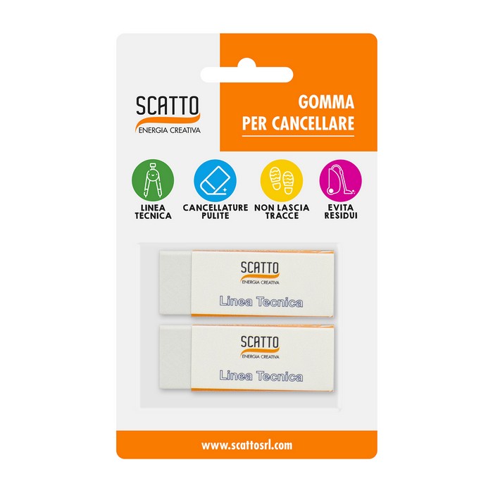 Confezione 2 gomme bianche