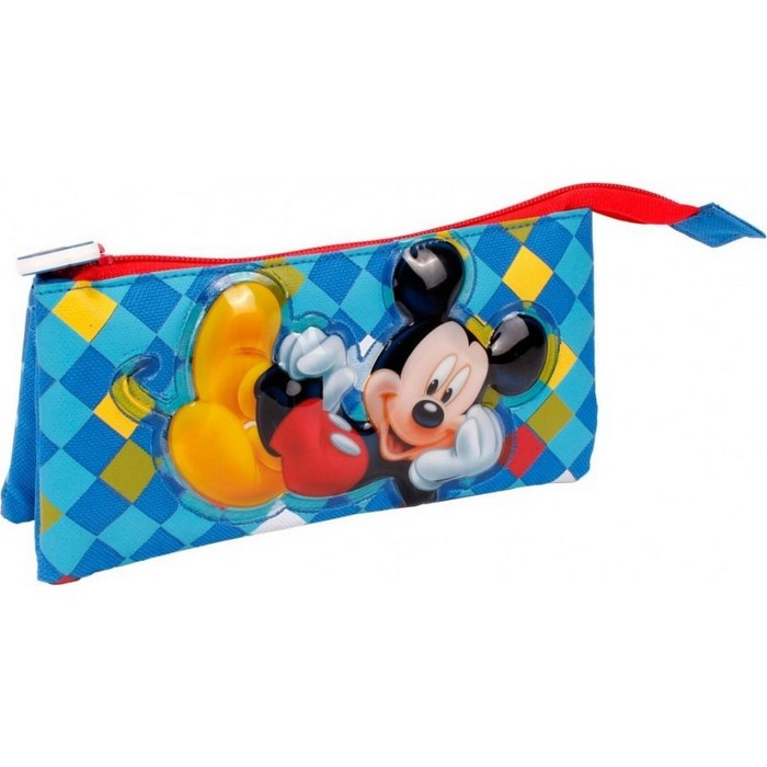 Astuccio a bustina con 2 zip 3 scomparti - Mickey - INGRO CART - 34277312790744
