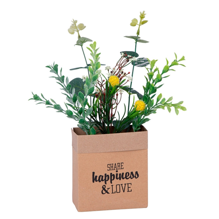 Piantina artificiale decorativa Home Made con busta 32 cm
