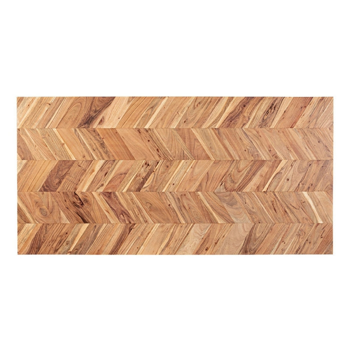 Tavolo contemporaneo in legno e acciaio - Raida