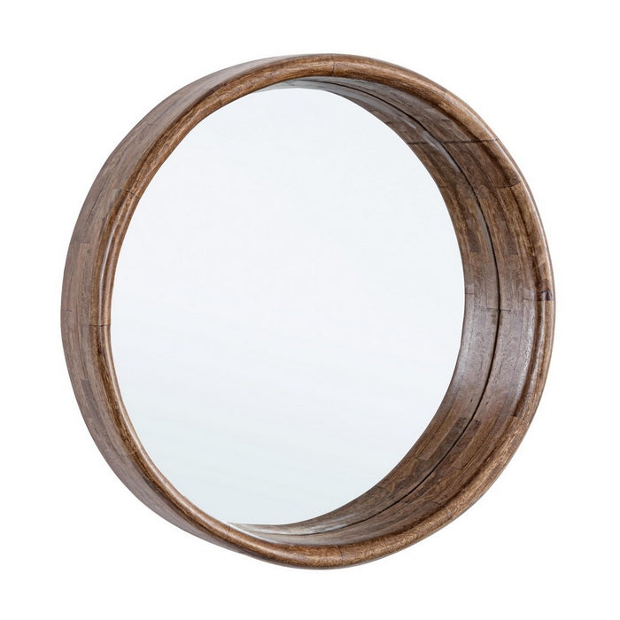 Specchio tondo con cornice in legno 55 cm - Sherman