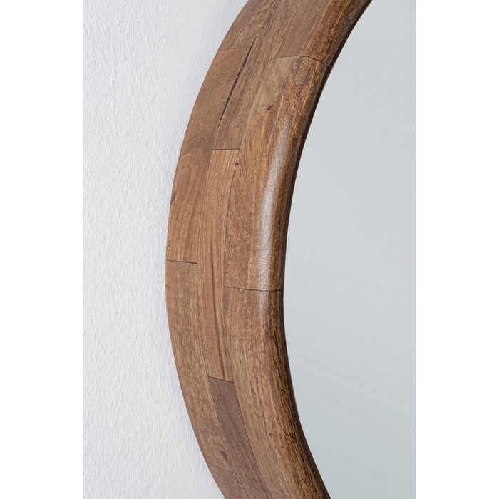 Specchio tondo con cornice in legno 55 cm - Sherman