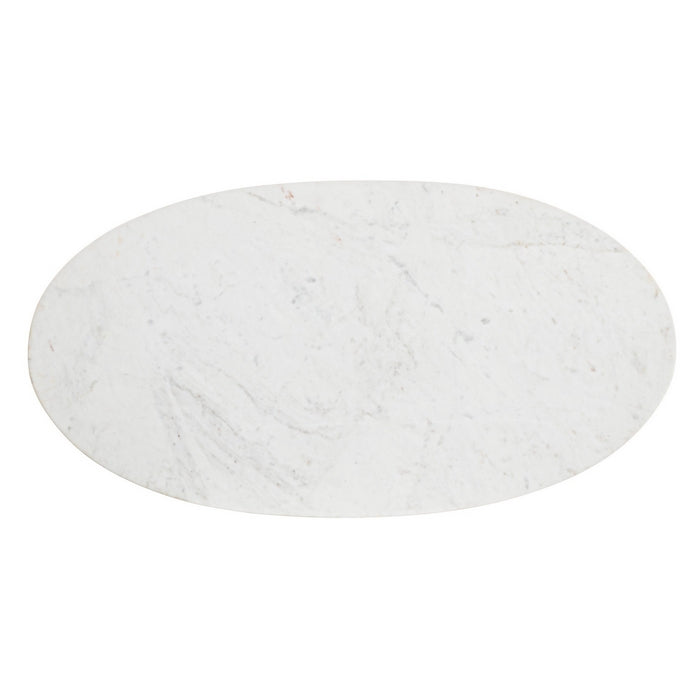 Tavolino ovale con piano in marmo 105x55 cm - Albany