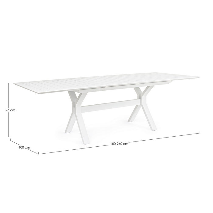 Tavolo da giardino allungabile in alluminio 180-240x100 cm - Kenyon - BIZZOTTO - 34321070194904