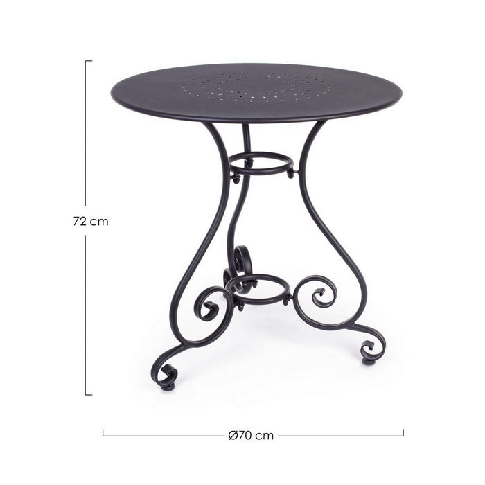 Tavolo rotondo da giardino in metallo 70 cm - Etienne