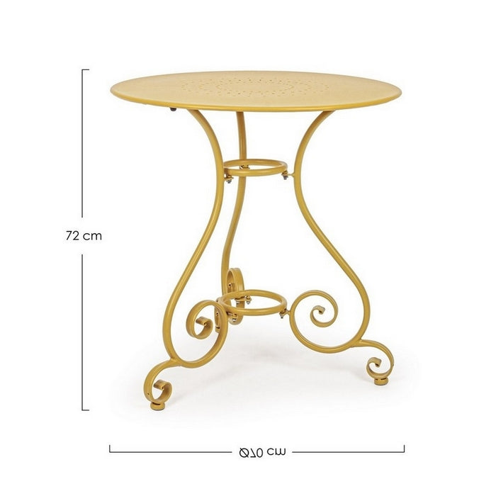 Tavolo rotondo da giardino in metallo 70 cm - Etienne