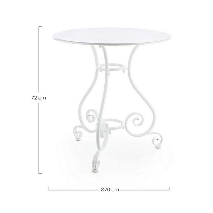 Tavolo rotondo da giardino in metallo 70 cm - Etienne