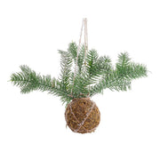 Palla di Natale con foglie di pino 5 cm - Kokedama