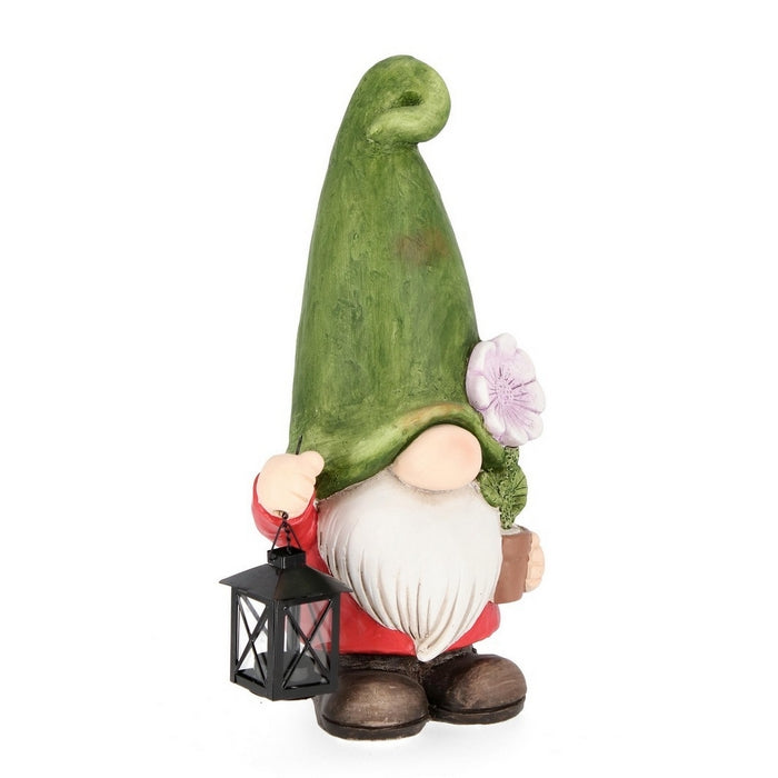Gnomo per decorazione con fiore e lanterna 46 cm - Blossom - BIZZOTTO - 34318653391064