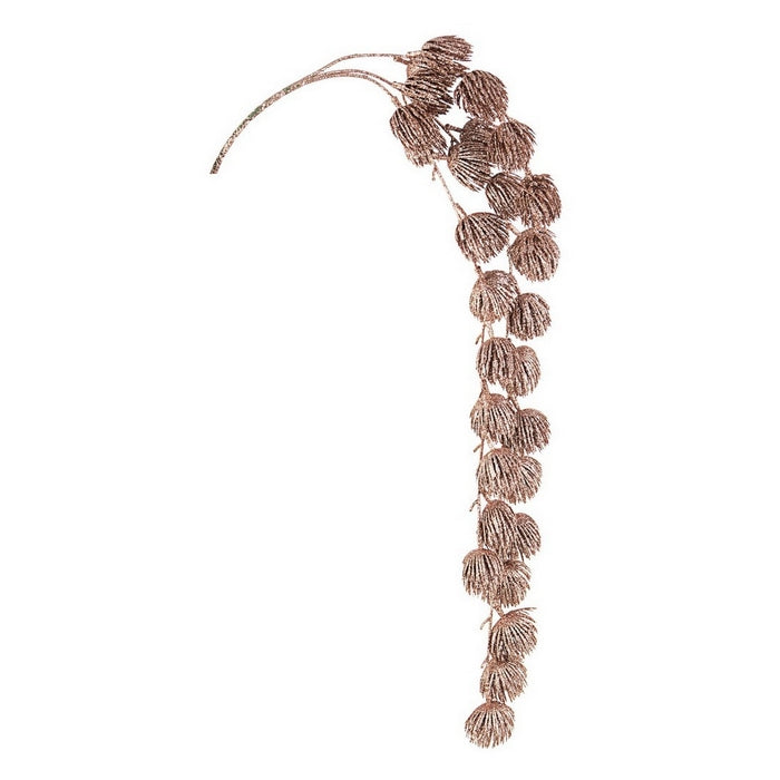 Ramo con fiori glitterati per decorazione natalizia 72 cm - Jamil