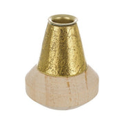 Porta candela natalizio in legno oro - Wien Shine