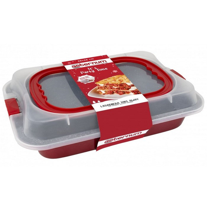 Lasagnera red con coperchio 38x26 cm - Aeternum - BIALETTI - 34276574232792