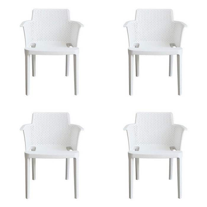 Set 4 sedie in polipropilene impilabili da giardino - Cathy - BEST - 63900227535226