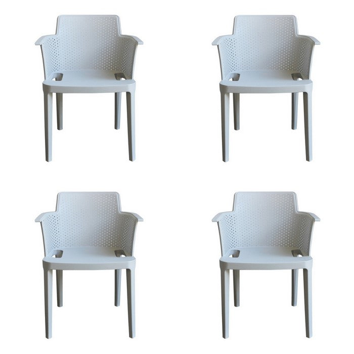 Set 4 sedie in polipropilene impilabili da giardino - Cathy - BEST - 63900227600762