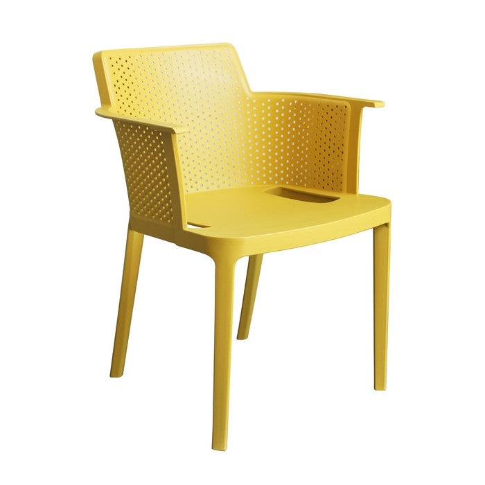 Set 4 sedie in polipropilene impilabili da giardino - Cathy - BEST - 63900228092282