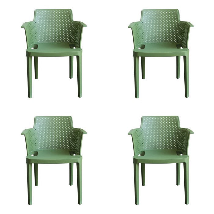 Set 4 sedie in polipropilene impilabili da giardino - Cathy - BEST - 63900228288890