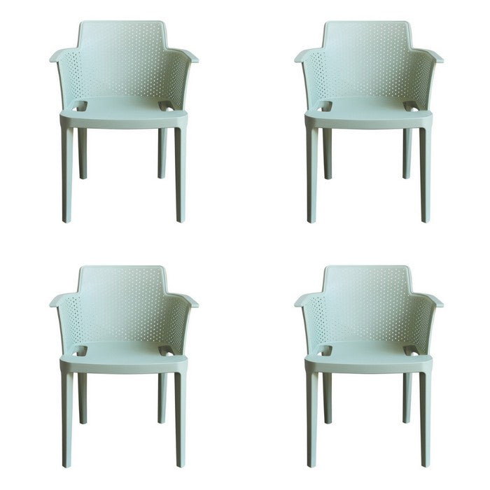 Set 4 sedie in polipropilene impilabili da giardino - Cathy - BEST - 63900228157818