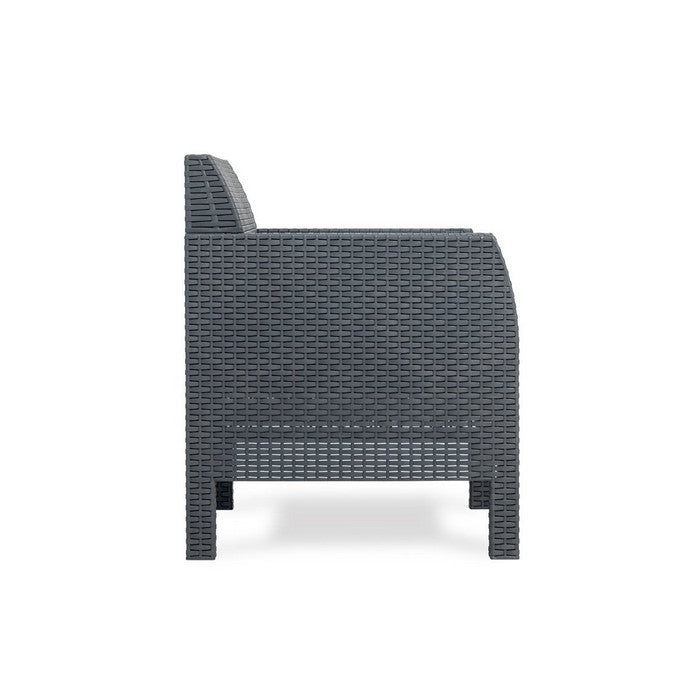 Salotto da giardino effetto rattan 4 posti con cuscini - Matilde - TOOMAX - 34272008962264