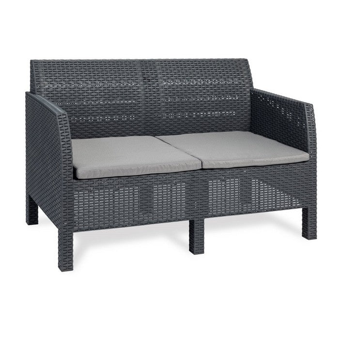 Salotto da giardino effetto rattan 4 posti con cuscini - Matilde - TOOMAX - 34272011256024