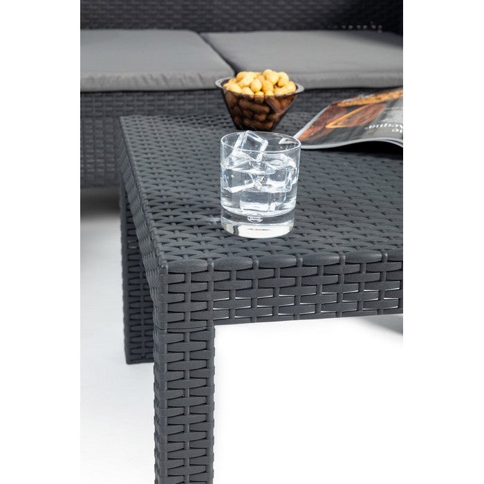 Salotto da giardino effetto rattan 4 posti con cuscini - Matilde - TOOMAX - 34272012402904