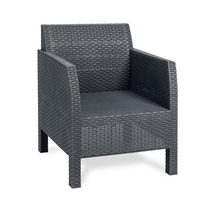 Salotto da giardino effetto rattan 4 posti con cuscini - Matilde - TOOMAX - 34272017219800