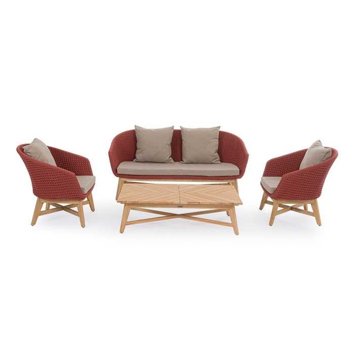 Divano da giardino in legno e tessuto - Coachella