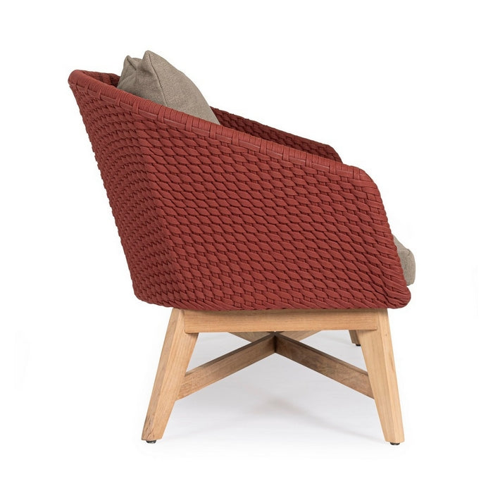 Divano da giardino in legno e tessuto - Coachella