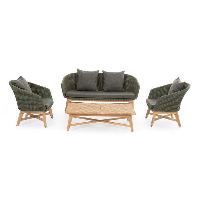 Divano da giardino in legno e tessuto - Coachella