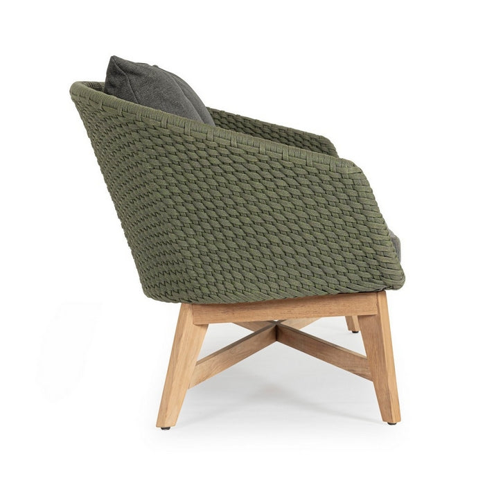 Divano da giardino in legno e tessuto - Coachella