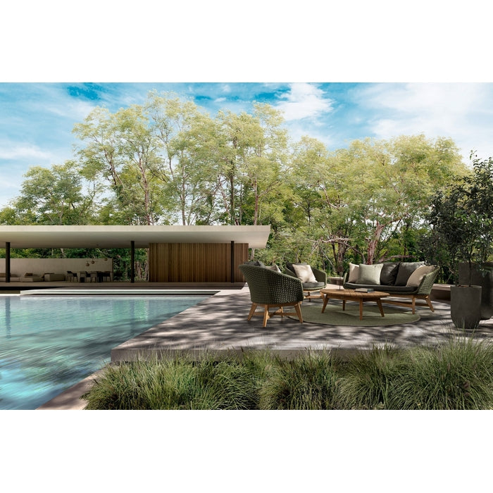 Divano da giardino in legno e tessuto - Coachella