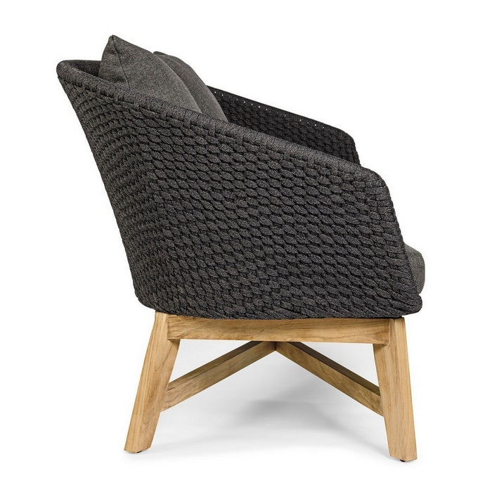 Divano da giardino in legno e tessuto - Coachella