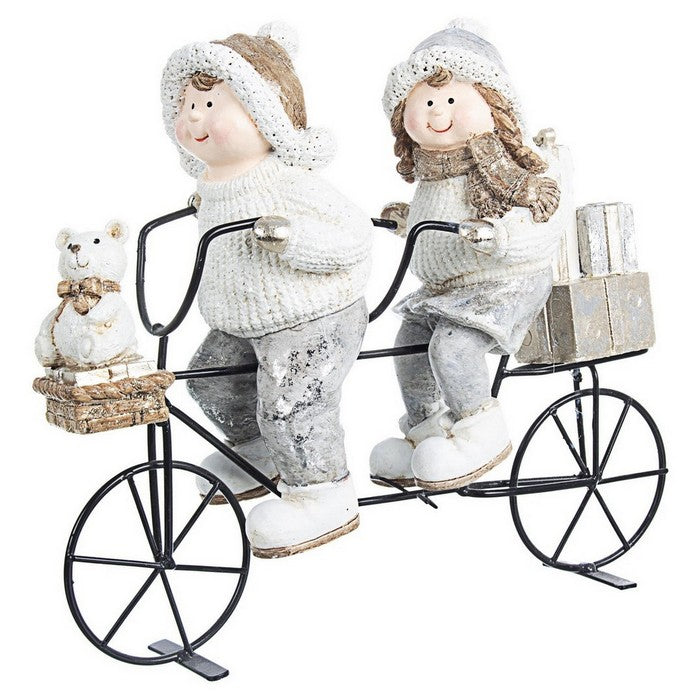 Decorazione natalizia 2 bimbi su bici - Biker