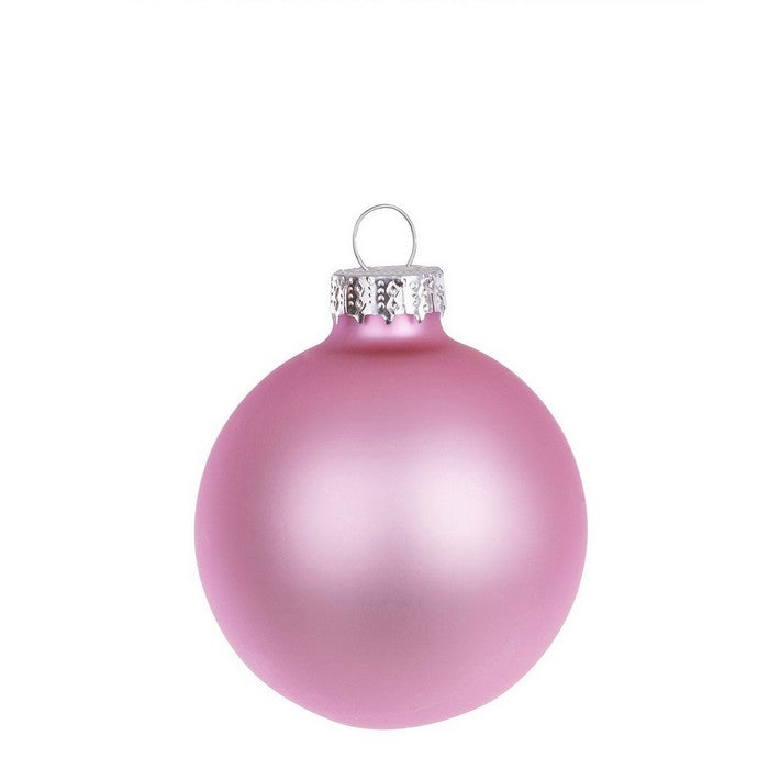 Palla di Natale in vetro rosa caldo opaco