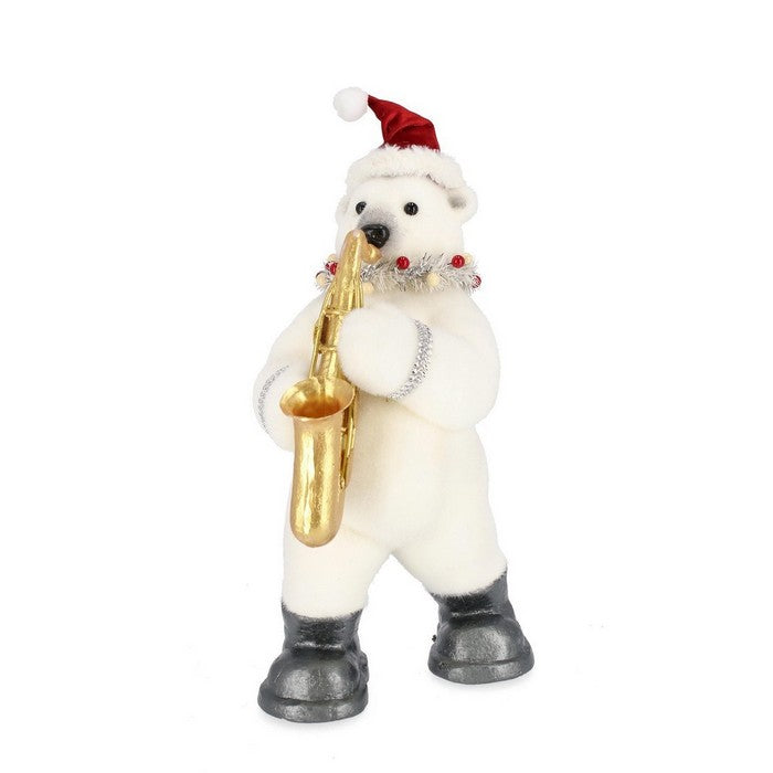 Decorazione natalizia orso con sassofono in piedi 51 cm - Stevie