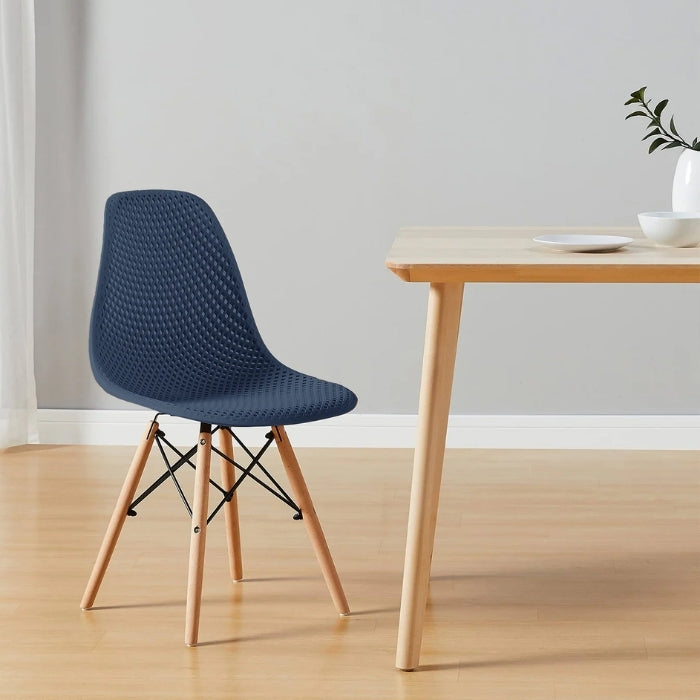 Set 4 sedie in stile scandinavo in legno e polipropilene - Finch - BEST - 63737076121978
