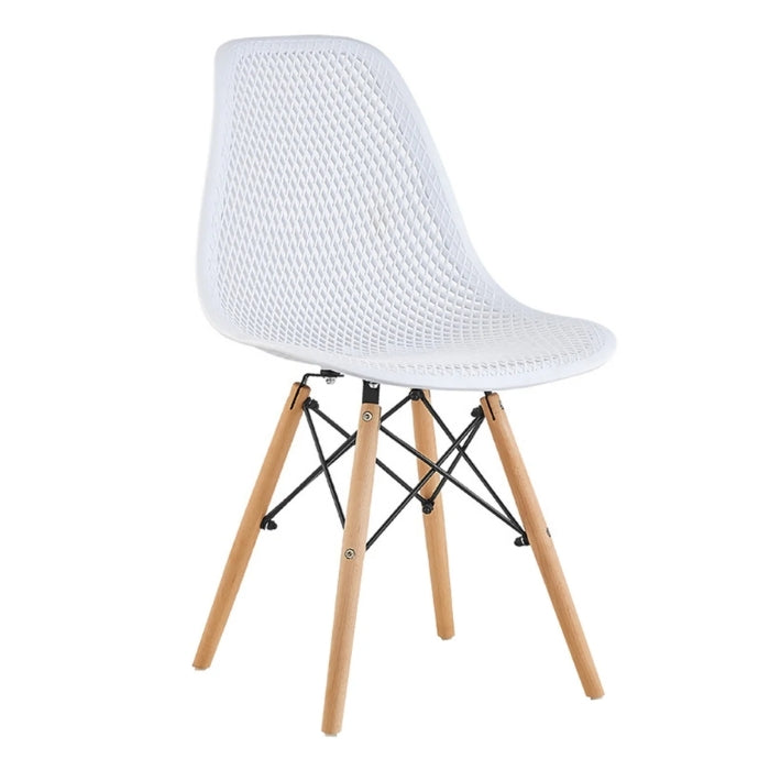 Set 4 sedie in stile scandinavo in legno e polipropilene - Finch - BEST - 63737076187514