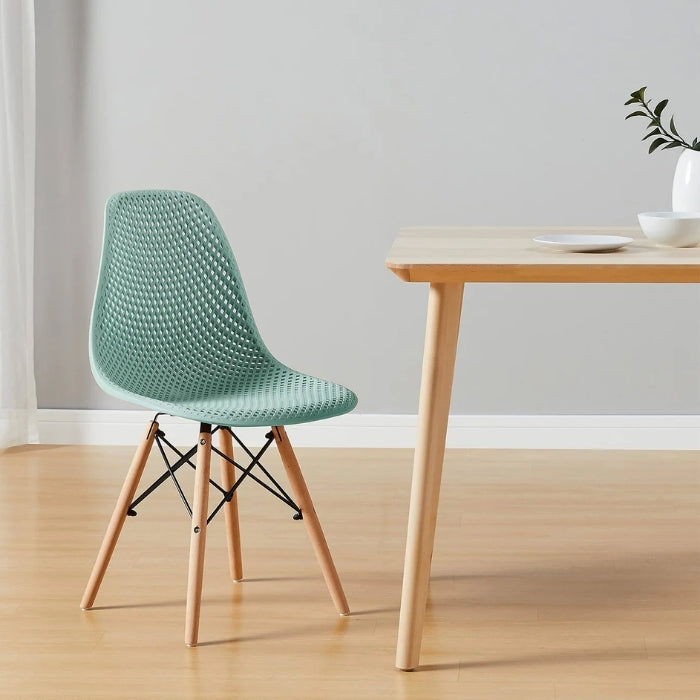 Set 4 sedie in stile scandinavo in legno e polipropilene - Finch - BEST - 63737076318586