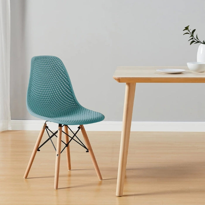 Set 4 sedie in stile scandinavo in legno e polipropilene - Finch - BEST - 63737076449658