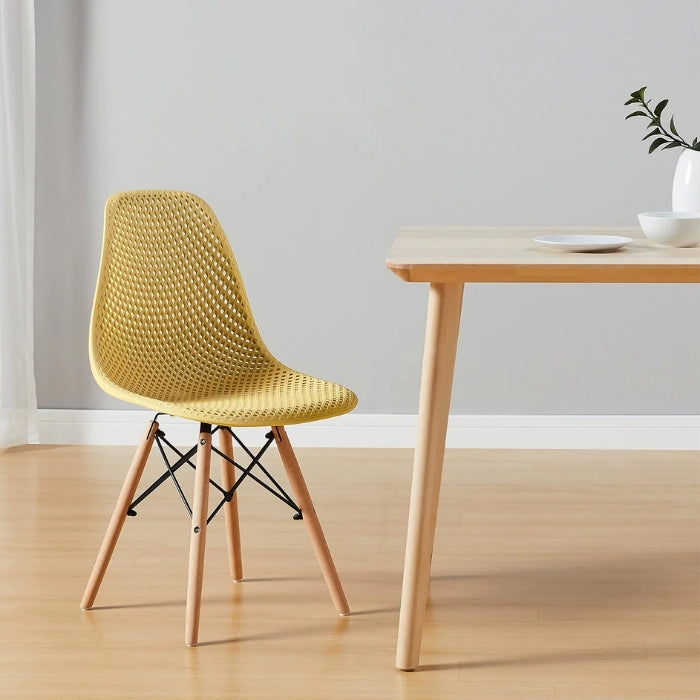 Set 4 sedie in stile scandinavo in legno e polipropilene - Finch - BEST - 63737076646266
