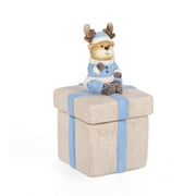 Decorazione natalizia renna con regalo - Blanca