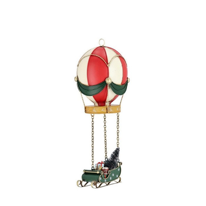 Decorazione natalizia mongolfiera con slitta - Noelle