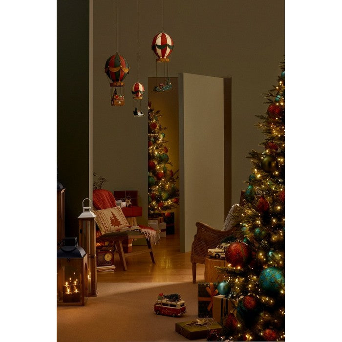 Decorazione natalizia mongolfiera con slitta - Noelle
