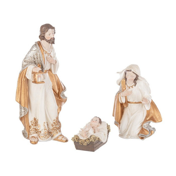 Natività con 3 figure bianco e oro - Ellyn